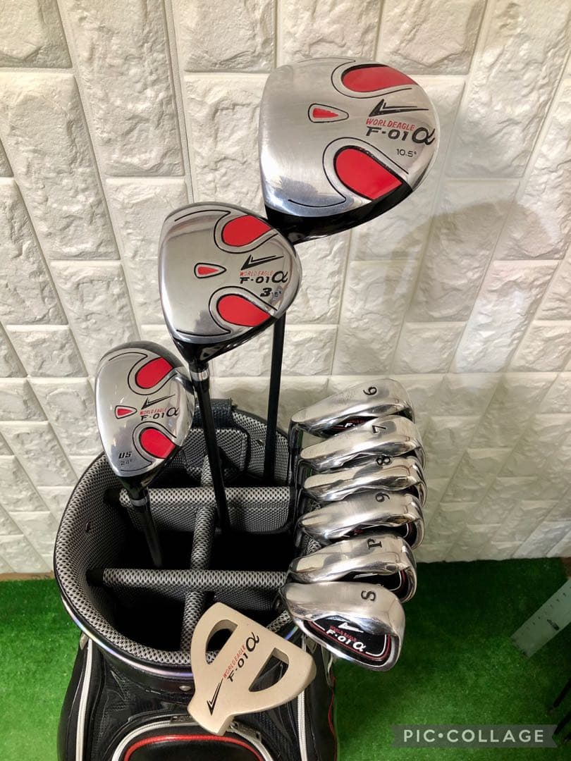 豪華☆左用 メンズ ゴルフクラブセット☆ワールドイーグル☆キャディバッグ付