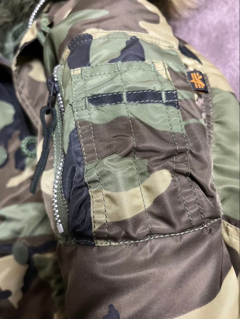美品　迷彩　N-3B ALPHA INDUSTRIES Sサイズ