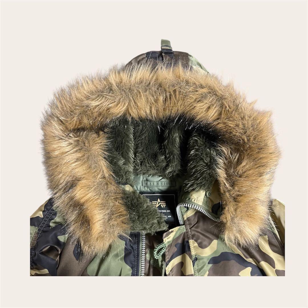 美品　迷彩　N-3B ALPHA INDUSTRIES Sサイズ
