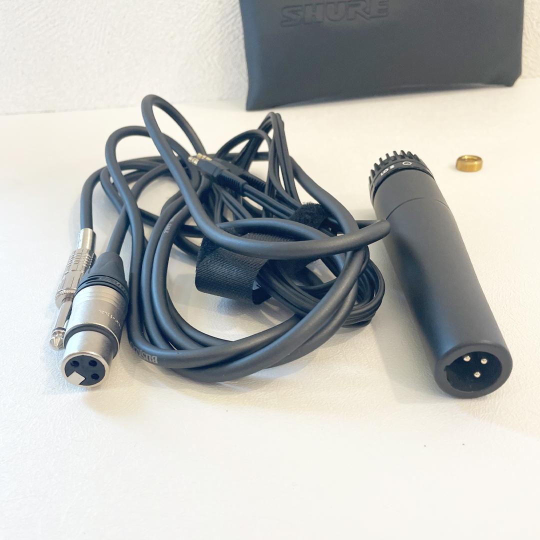 美品！　SHURE SM57 ダイナミックマイク 本体と付属品