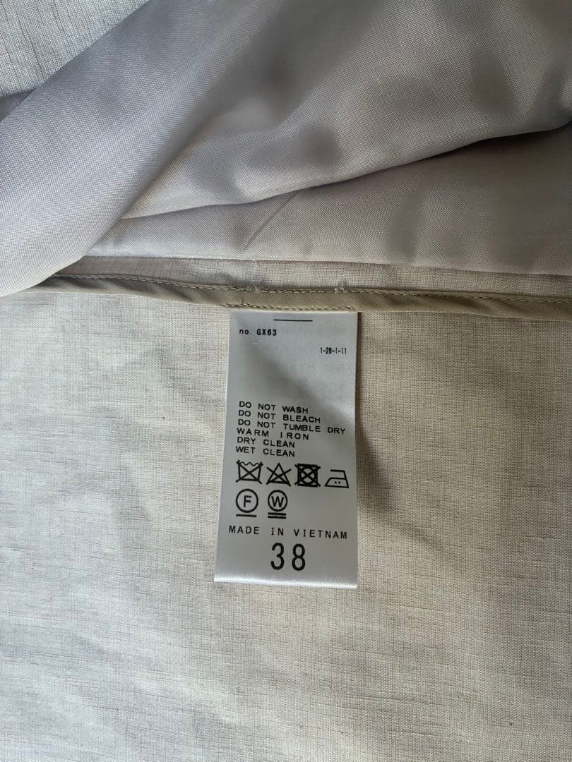 極美品　NOBLE 23SS 麻　ダブルブレスト　ジャケット　金ボタン