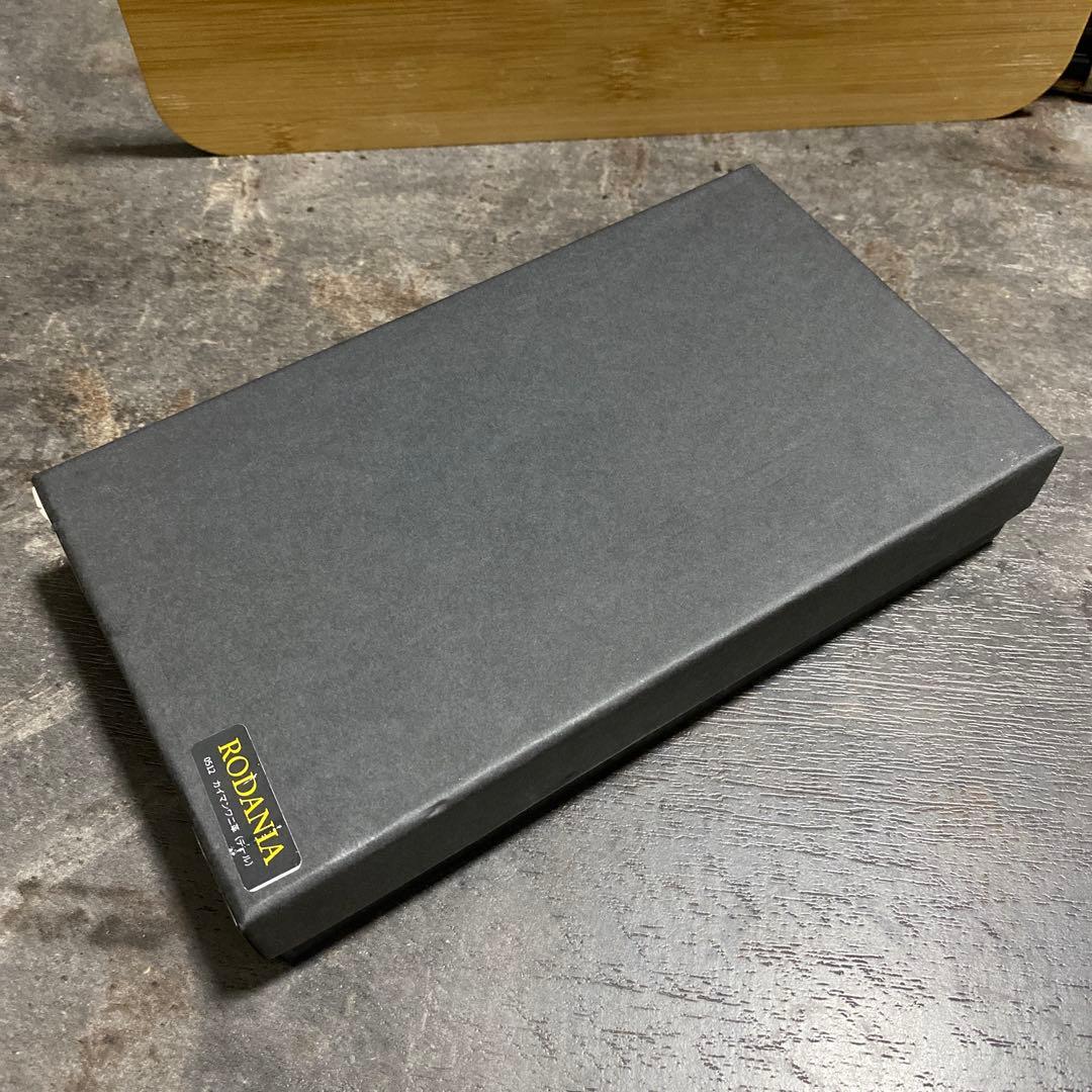 新品 RODANIA ロダニア マット カイマンワニ革 クロコダイル長財布 12