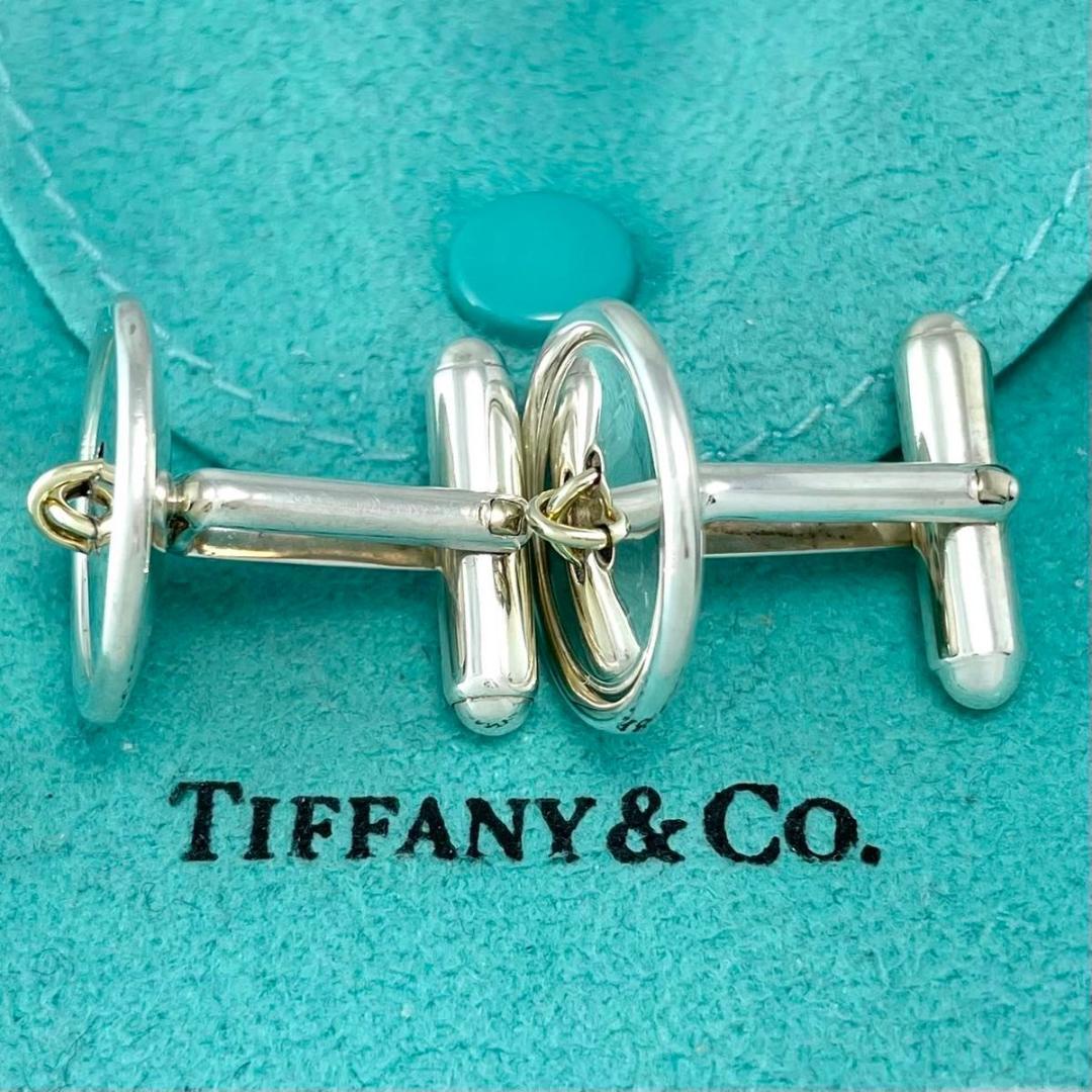 ティファニー ボタン カフス 750 925 コンビ Lp2fe