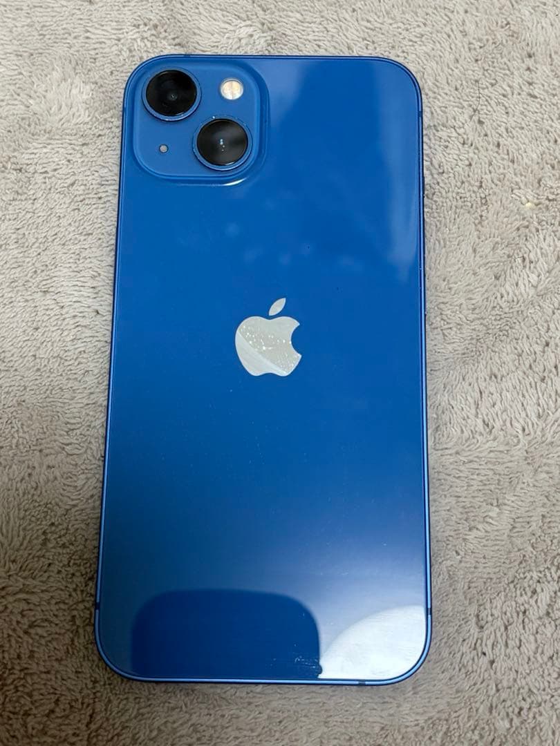 Apple iPhone 13 青色 充電ケーブル・iFaceのケースおまけ付き