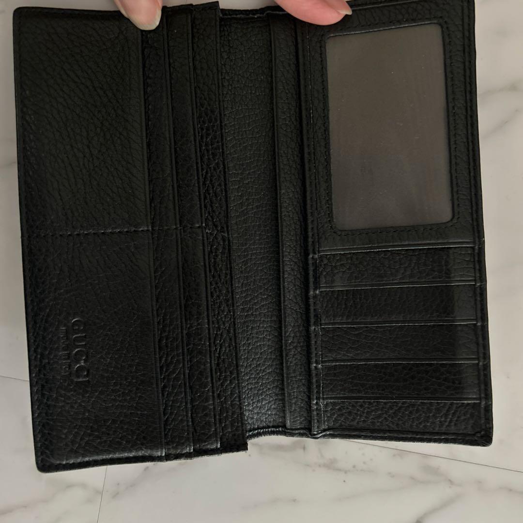 い*こ様 GUCCI ブラックレザー 長財布