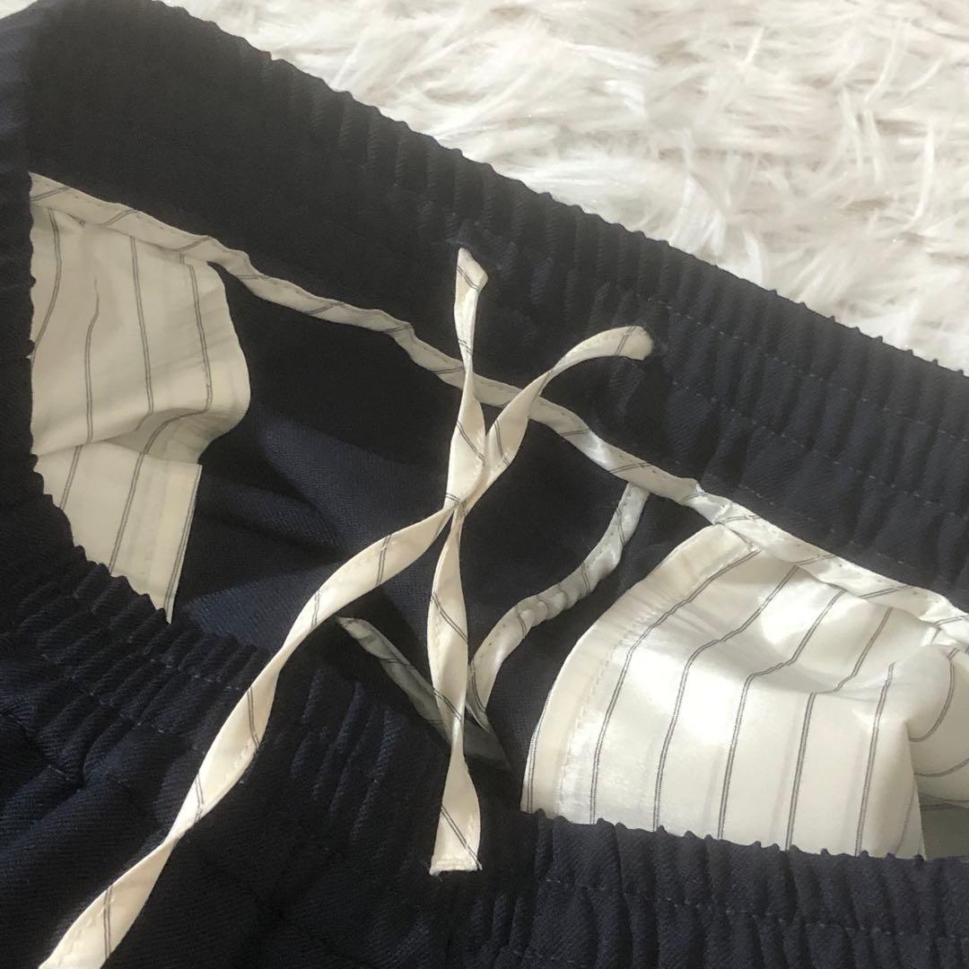 極美品 マックスマーラ 24SS 大きいサイズ ワイドパンツ ウエストゴム