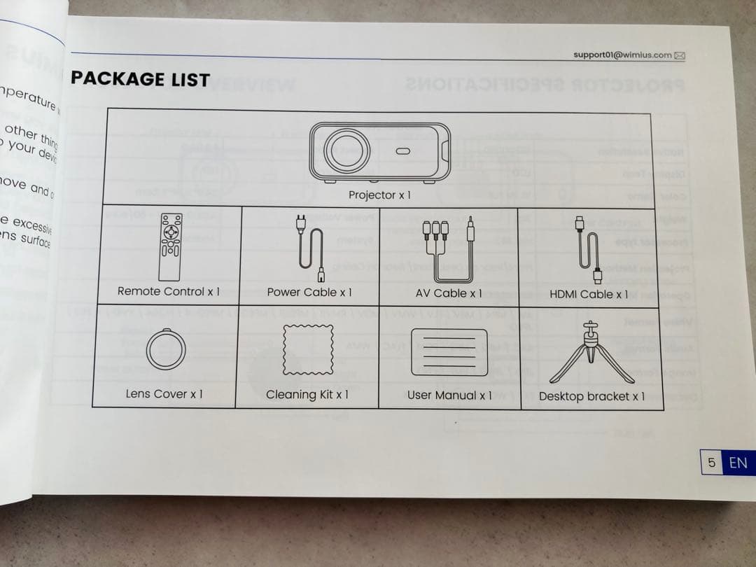 【美品】WIMIUS P63 本体+付属品　プロジェクター