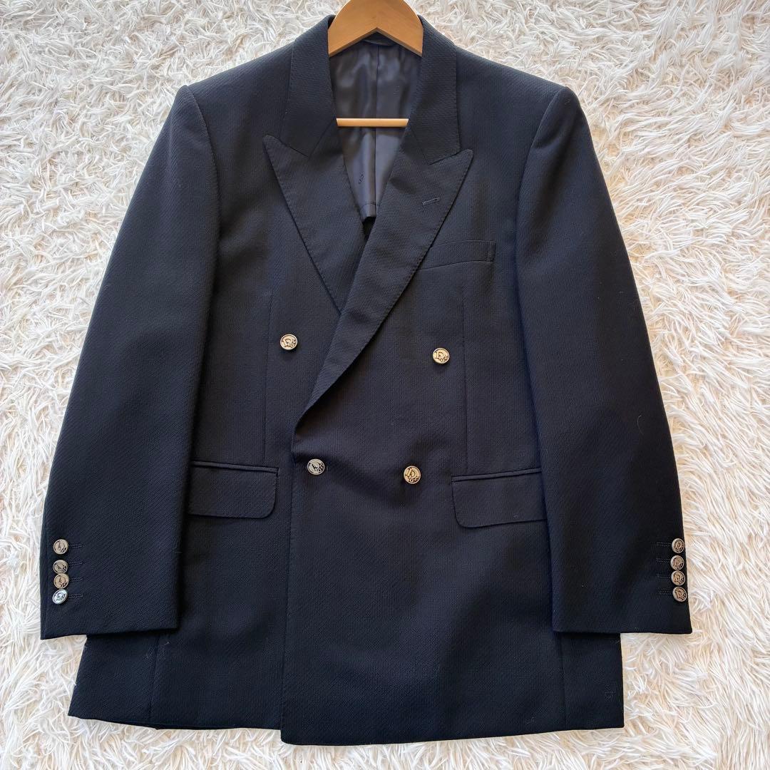 【美品】クリスチャンディオール　ムッシュ　ダブル ジャケット　モヘア　銀ボタン