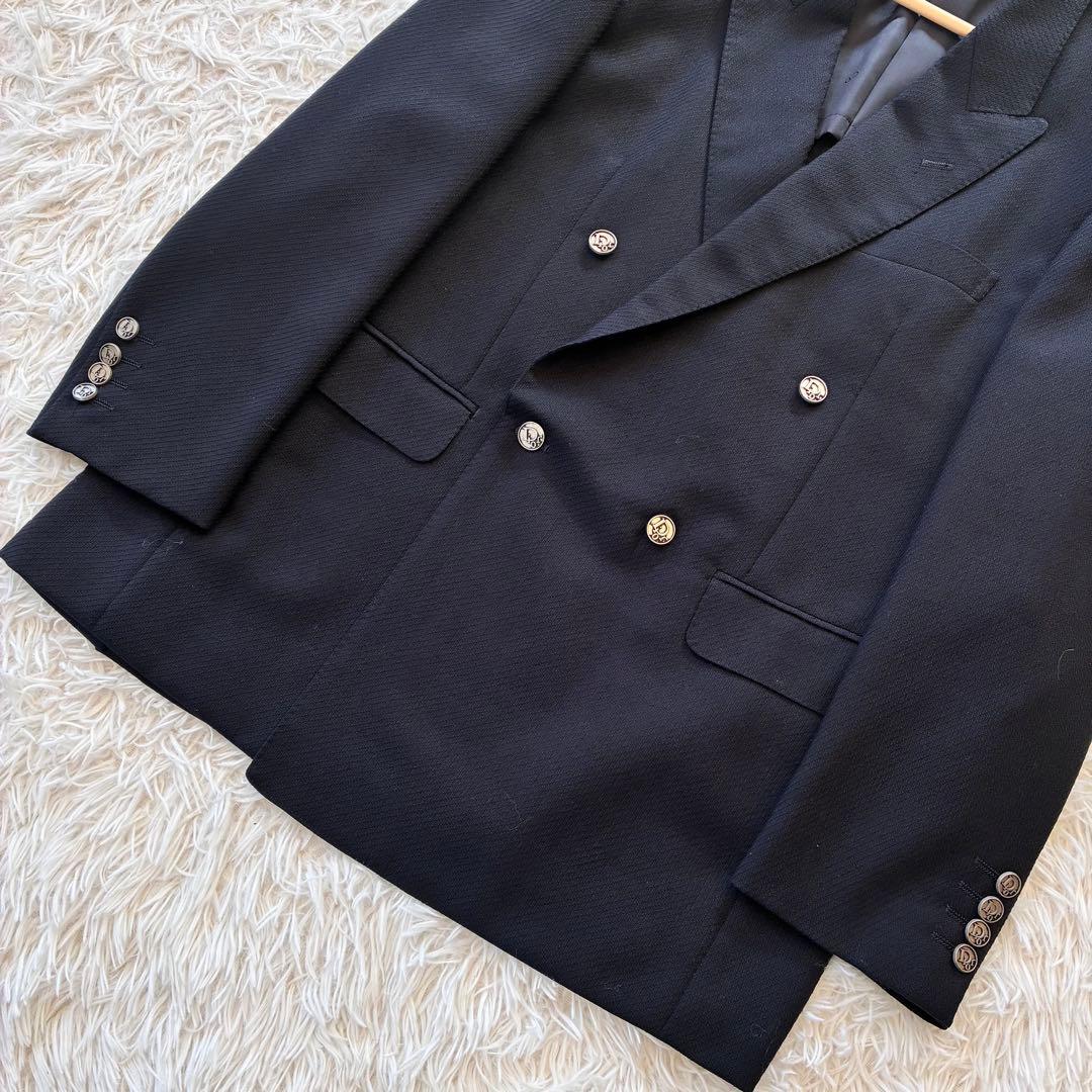 【美品】クリスチャンディオール　ムッシュ　ダブル ジャケット　モヘア　銀ボタン