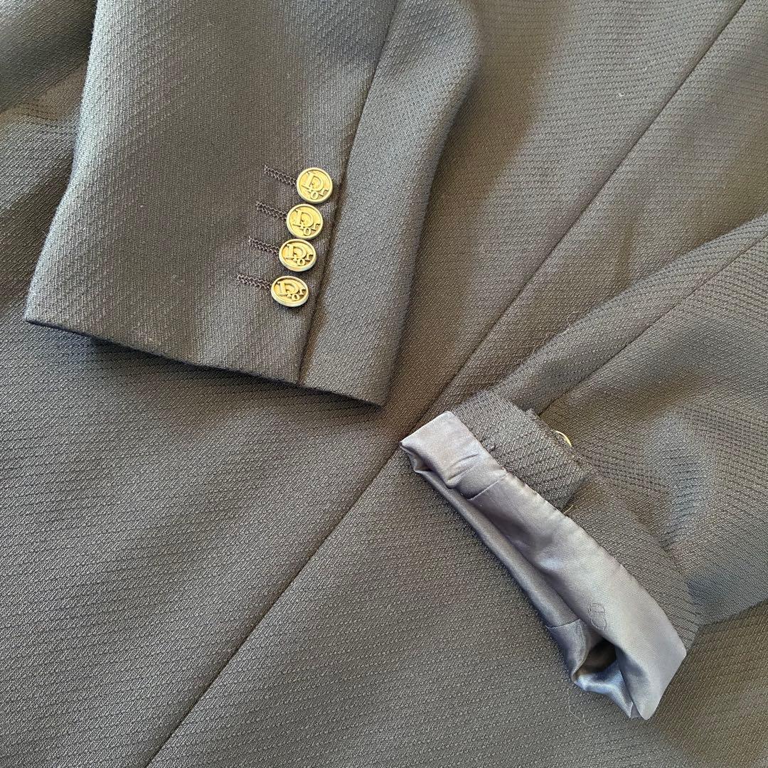 【美品】クリスチャンディオール　ムッシュ　ダブル ジャケット　モヘア　銀ボタン