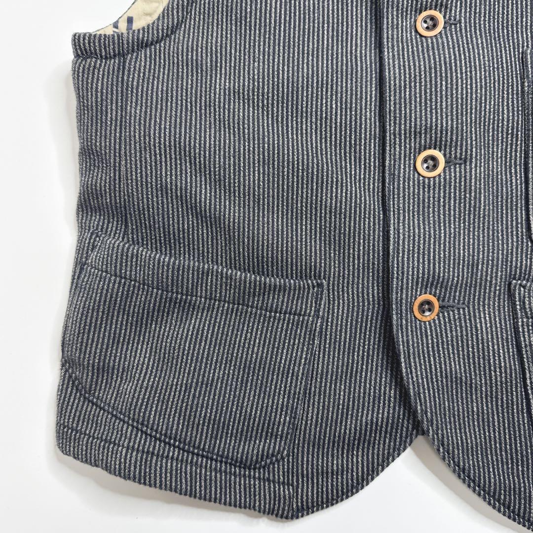 【美品】45rpm umii908 中綿ストライプベスト　ジレ　サイズ2