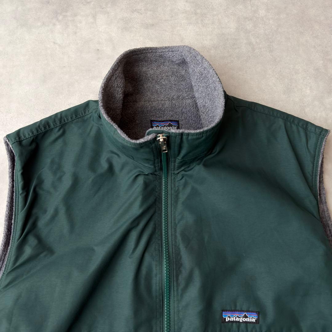 プ*ド様 90s パタゴニア シェルドシンチラ ベスト M グリーン 緑 ハンタ