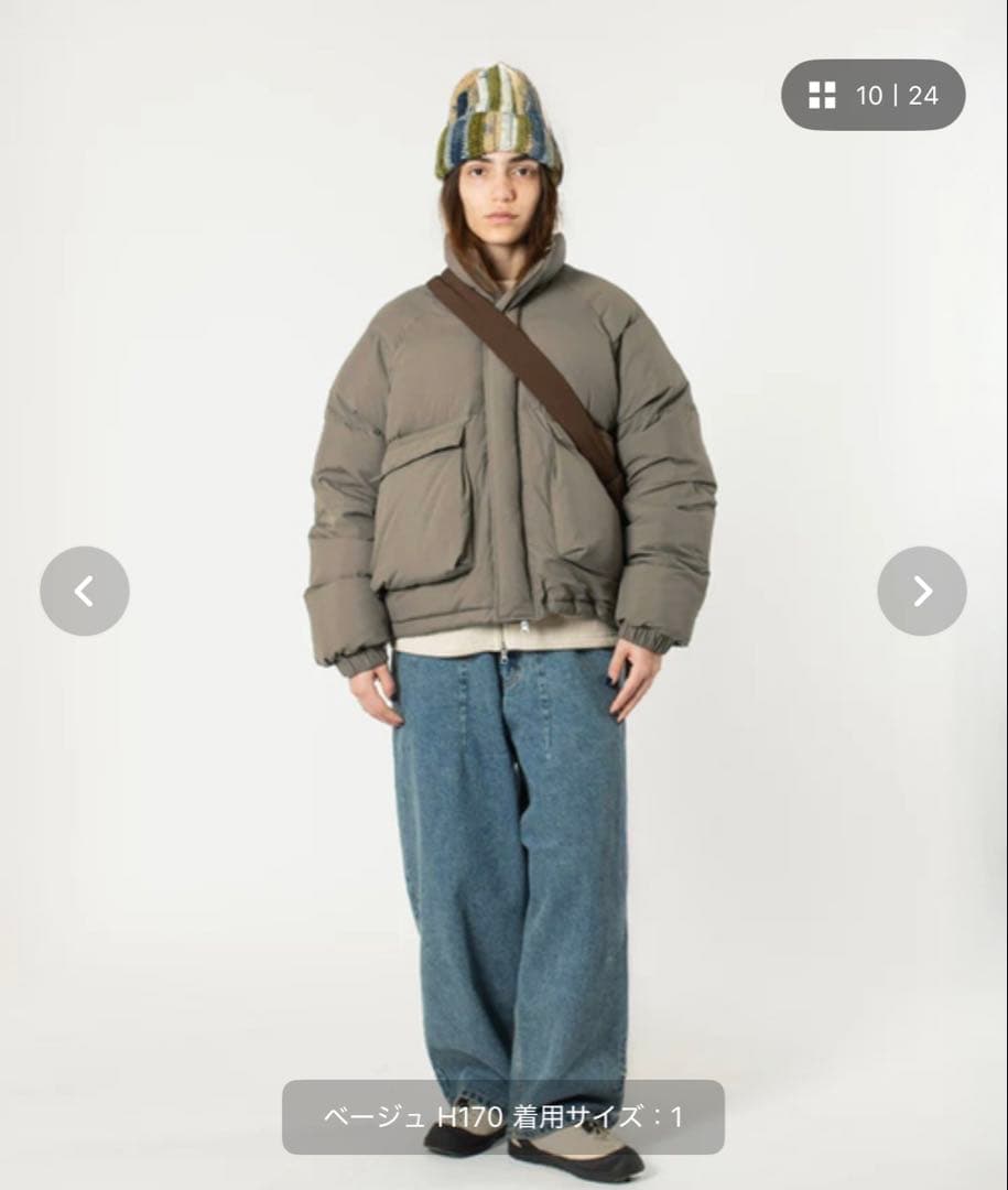 Estudio Niksen Raglan Puffer Jacket タグ付き