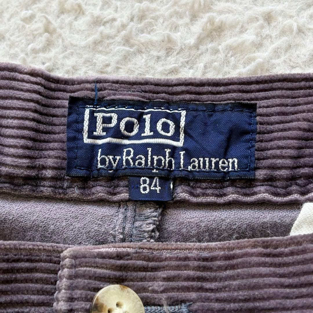 90s✨ポロラルフローレン コーデュロイパンツ ポロチノタグ 2タック パープル