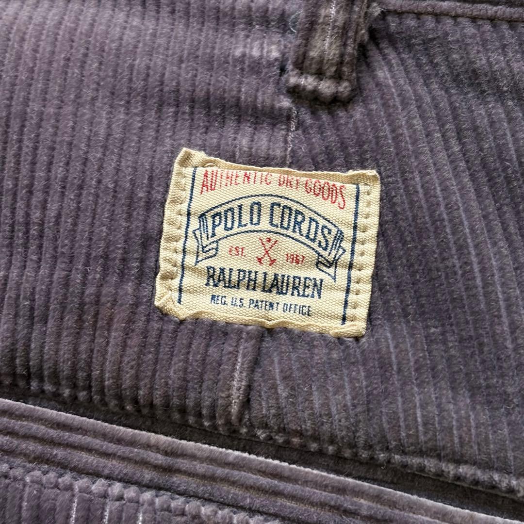 90s✨ポロラルフローレン コーデュロイパンツ ポロチノタグ 2タック パープル