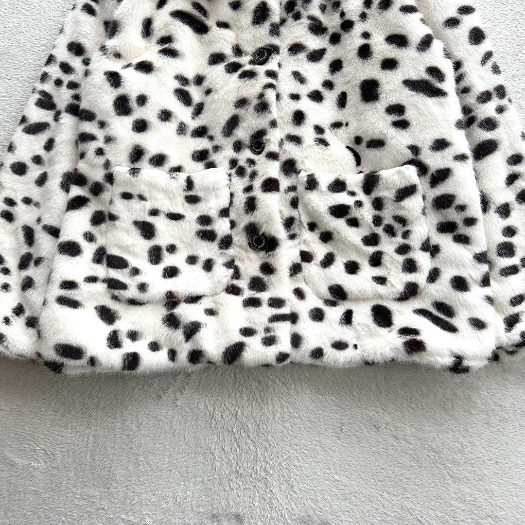 美品 LAVANDA 宇野実彩子 ダルメシアン BIGポケットファージャケット