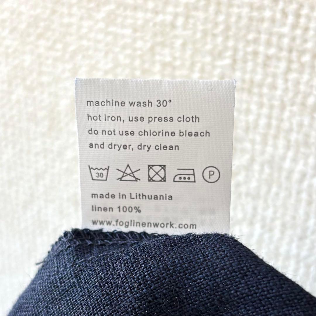 【美品】 フォグリネンワーク リネン オーバーエプロン ウォッシャブル