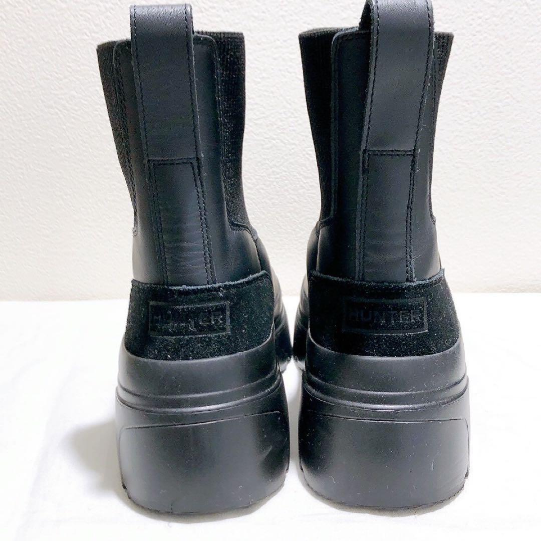 HUNTER レディース エクスプローラー チェルシー フラットフォームブーツ