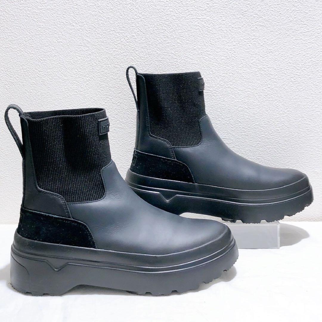 HUNTER レディース エクスプローラー チェルシー フラットフォームブーツ