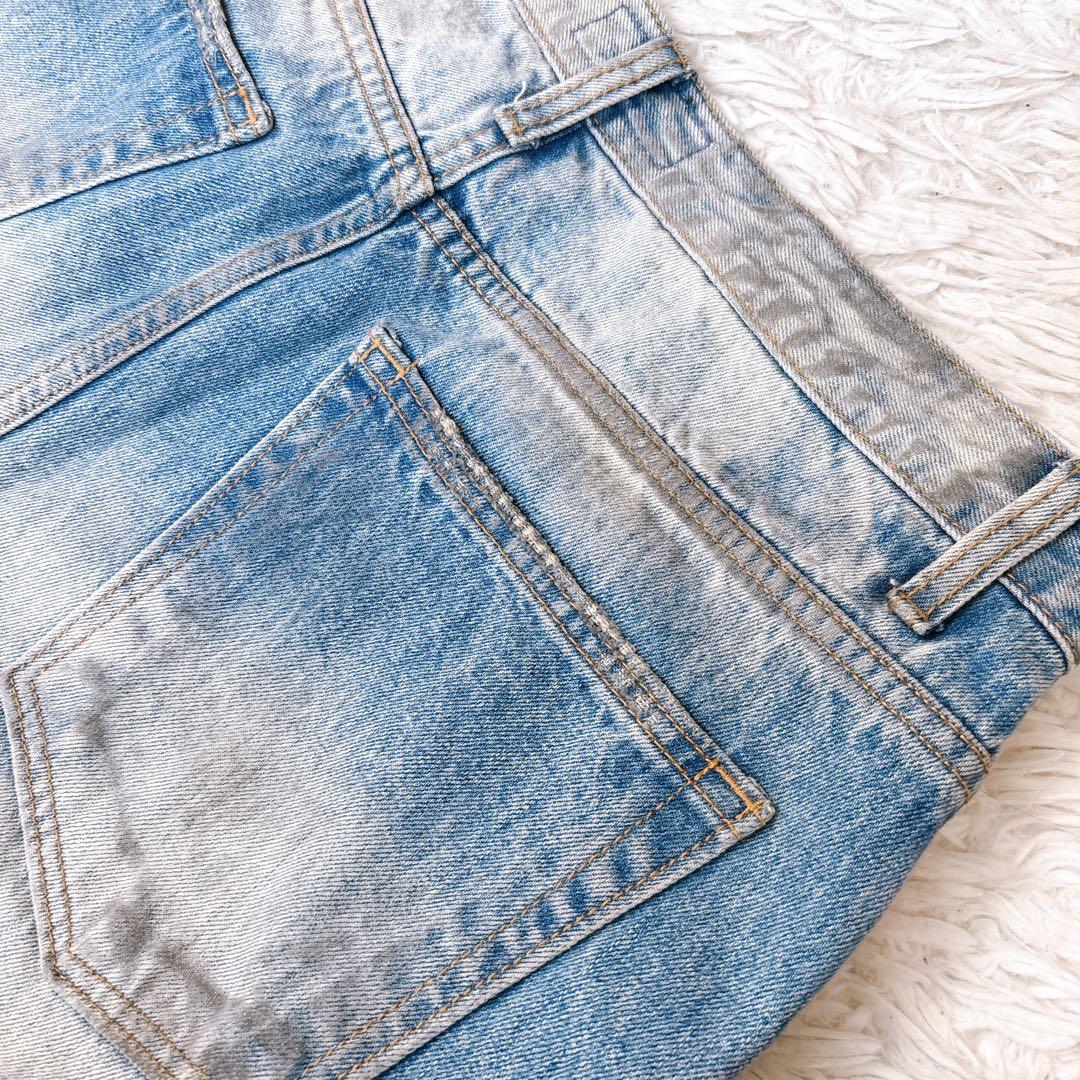 希少品　サンデーオフクラブ　ダメージ加工　フレア　ワイド デニムパンツ　サイズ1