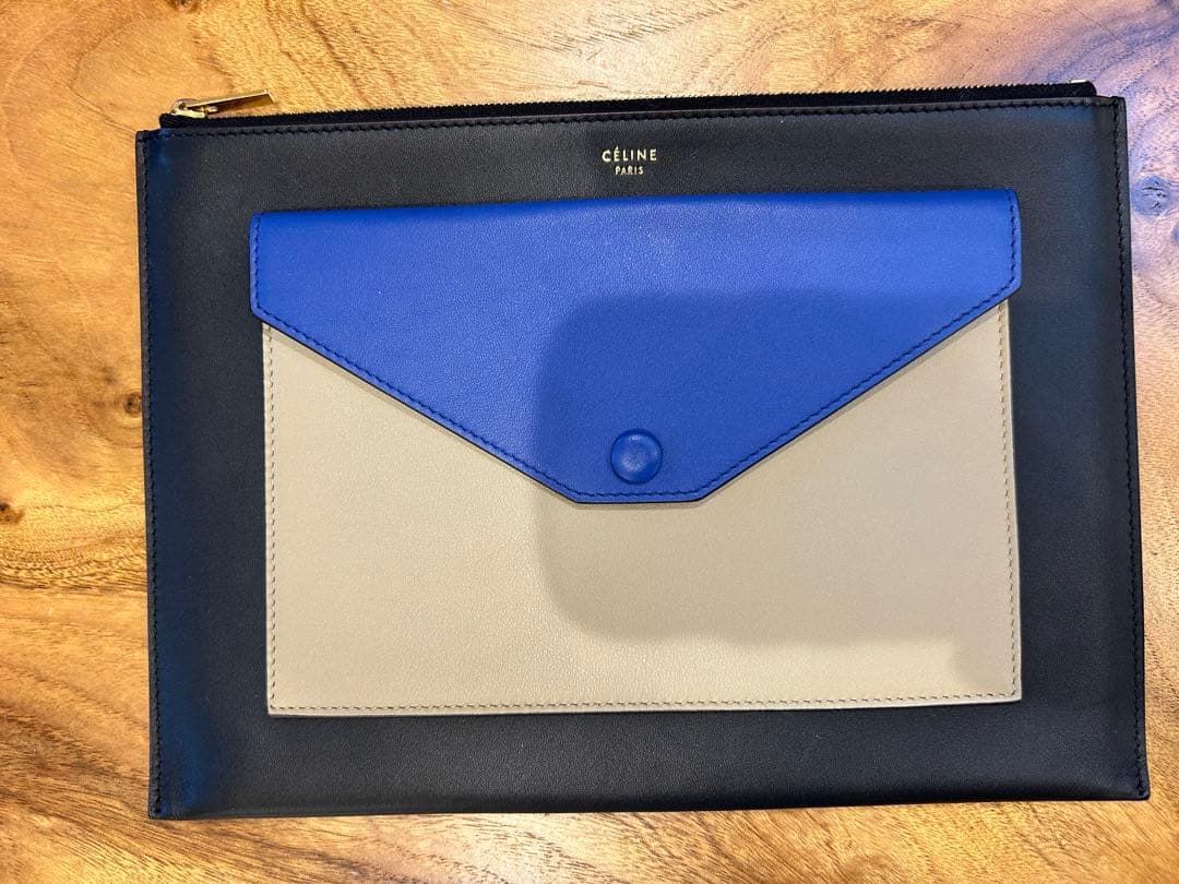 CÉLINE セリーヌ クラッチバッグ　黒 青 ベージュ