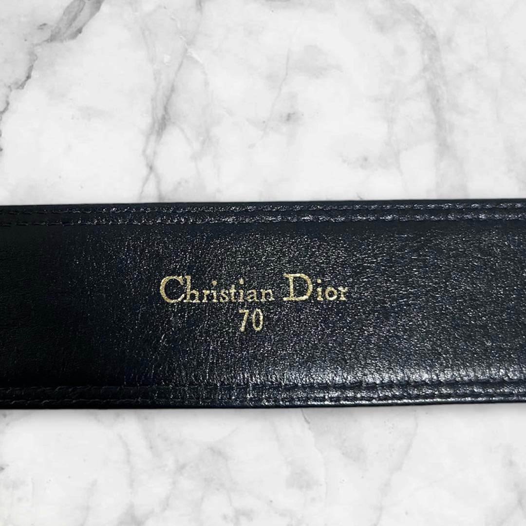 Christian Dior ディオール トロッター柄 ゴールドバックル ベルト