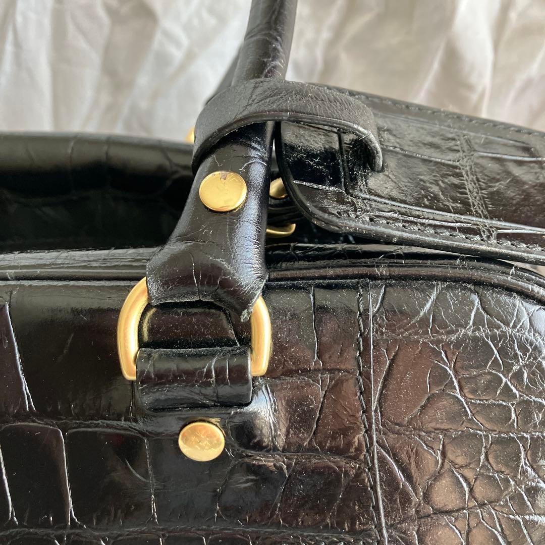 J&M DAVIDSON ブラックハンドバッグ　ボストンバッグ