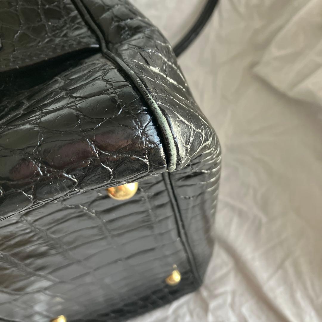 J&M DAVIDSON ブラックハンドバッグ　ボストンバッグ