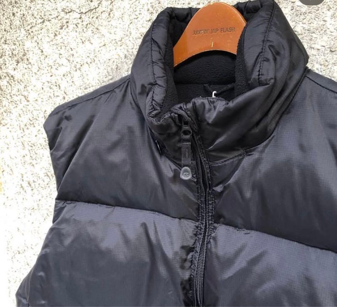 貴重★old gap 黒 ダウンベスト ジッパーポケット付き