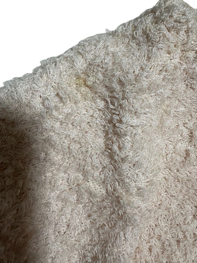 CHANEL 98P ヴィンテージ ピンク シルクパイル地 ノーカラージャケット