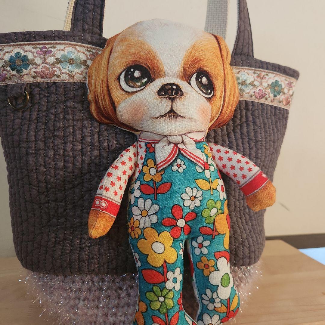 れ*ゃ様 コヤンイサムチョン　アンコちゃんヌビと毛糸のカゴバック ハンドメイド