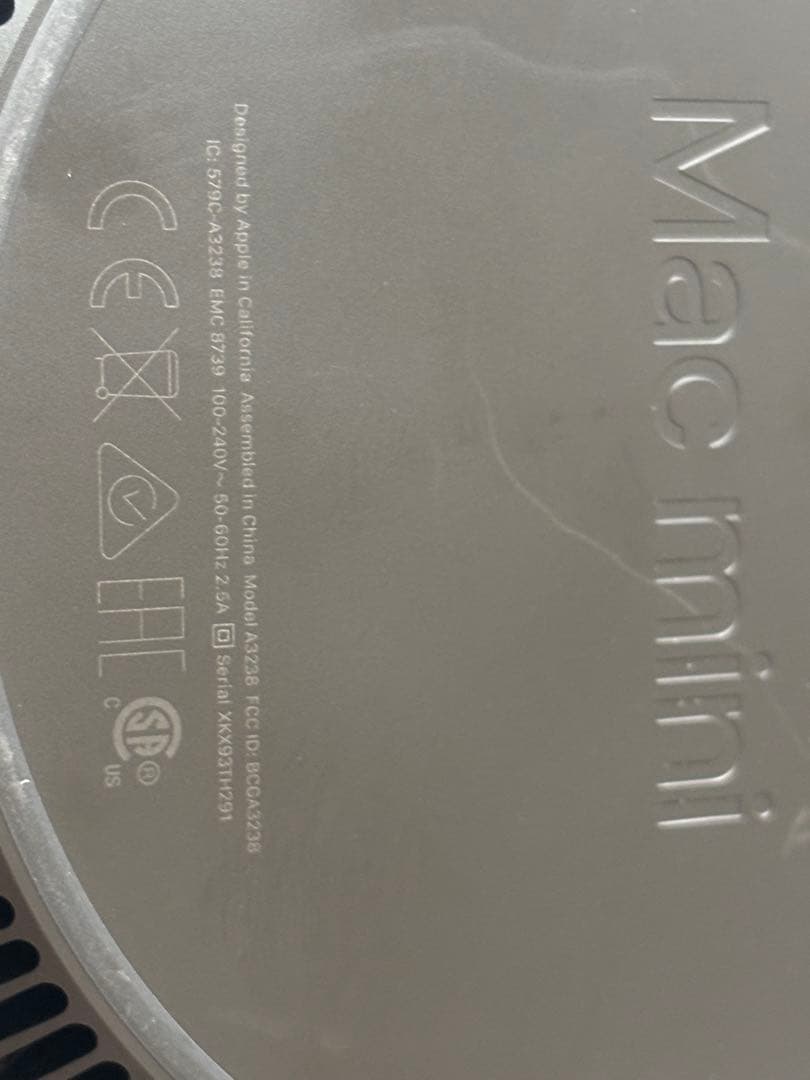 MacminiM4メモリ16GB256GB SSD 10コアCPU10コアGPU