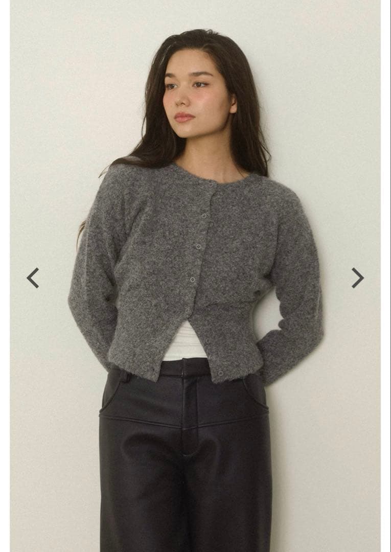 アリシアスタン Button Knit Cropped Cardigan