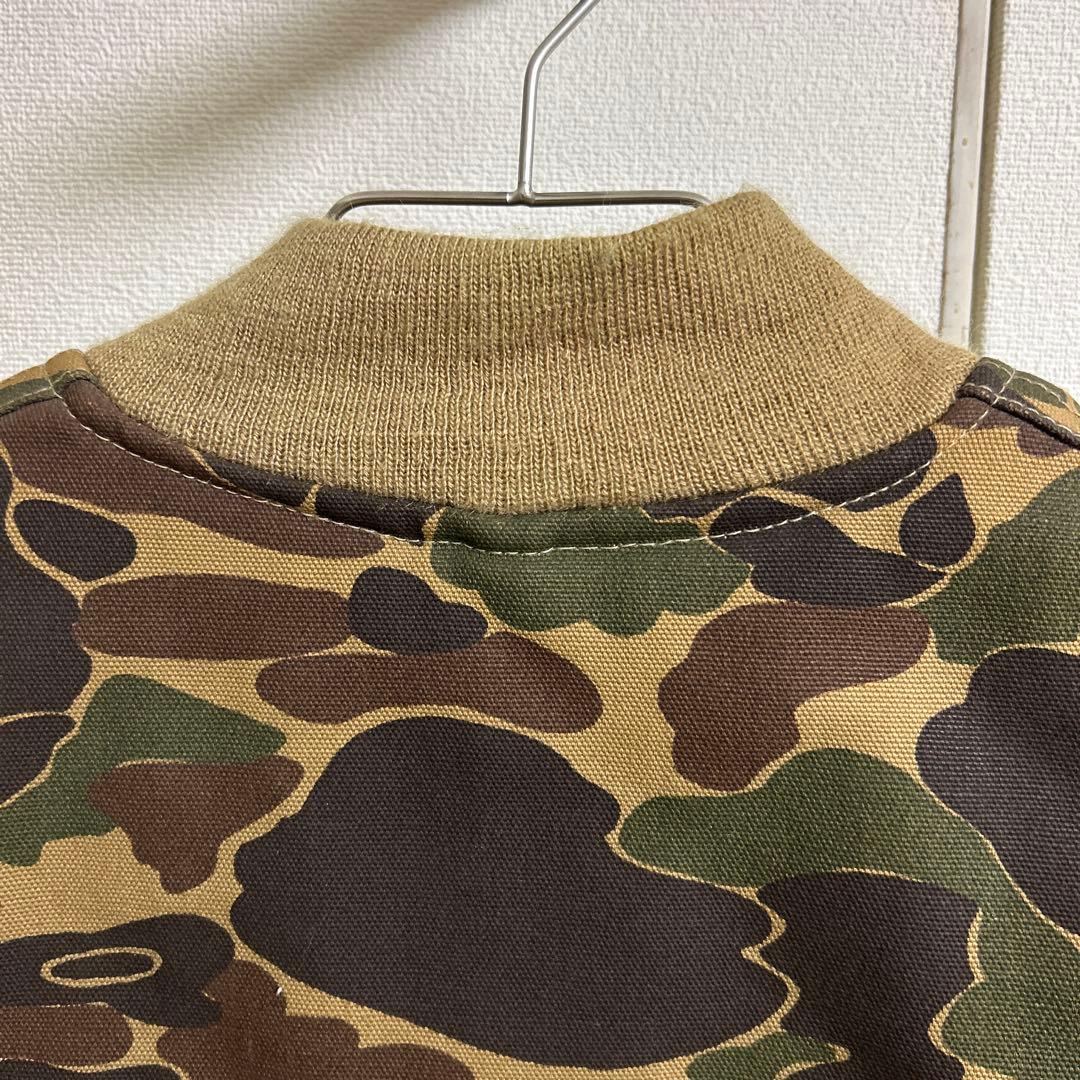 ヴィンテージ　カーハート　カモ　迷彩　ベスト　L