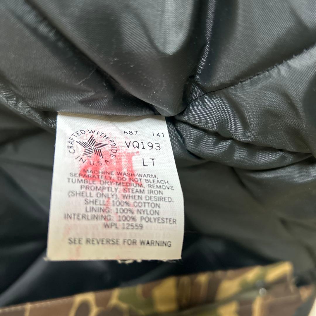 ヴィンテージ　カーハート　カモ　迷彩　ベスト　L