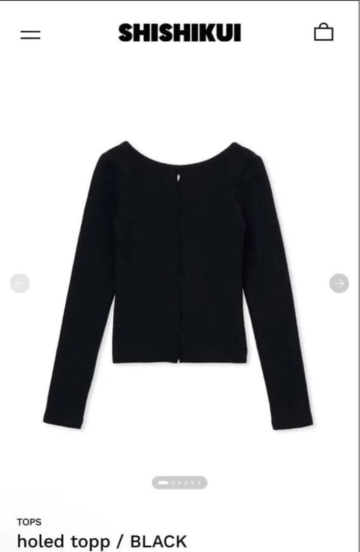 トップス SHISHIKUI holed topp / BLACK
