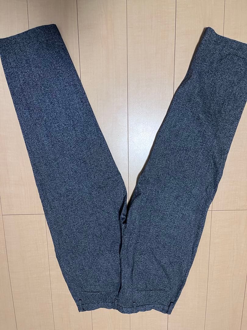 モト　ブラックシャンブレートラウザー