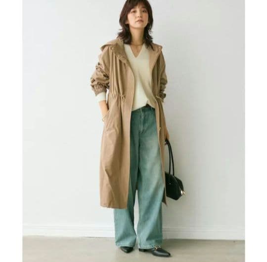 新品タグ付【RIVE DROITE】フードモッズコート　定価¥25,300