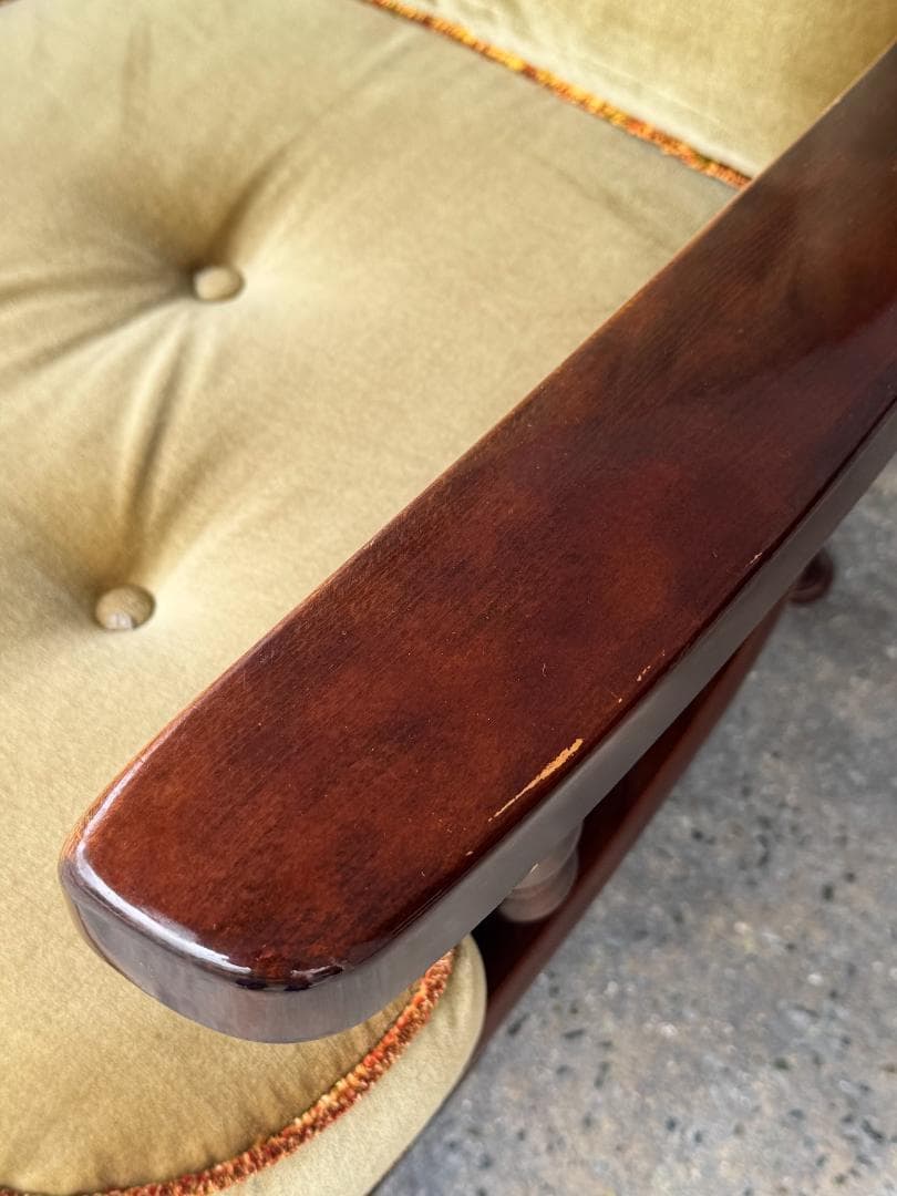 【柏木工】1人掛けソファ アームチェアB 肘付き ラウンジチェア ヴィンテージ