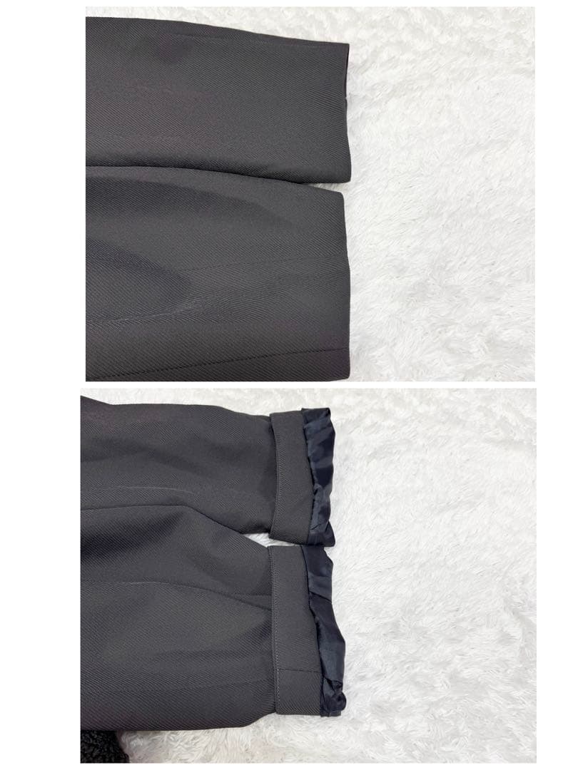 ★SALE★【自由区】24AWボアコンビ アウターノーカラージャケット40グレー