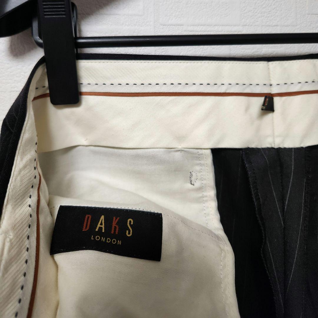 DAKS　LONDON　メンズスーツ　セットアップ　グレー　ストライプ　モヘア混