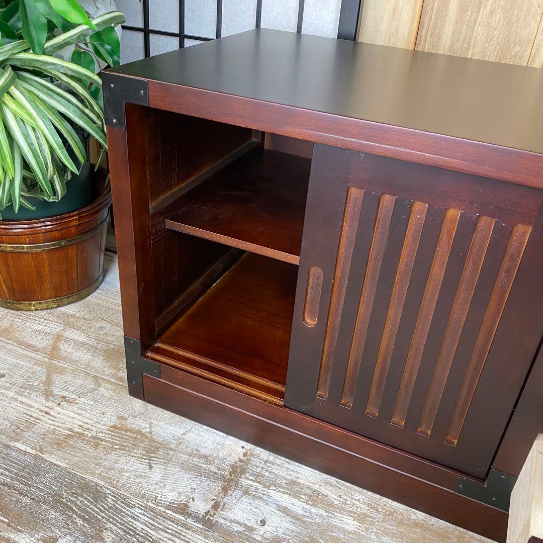 民芸家具木製桐材総桐天然無垢和チェスト横長テレビ台サイドボード飾り棚収納タンス