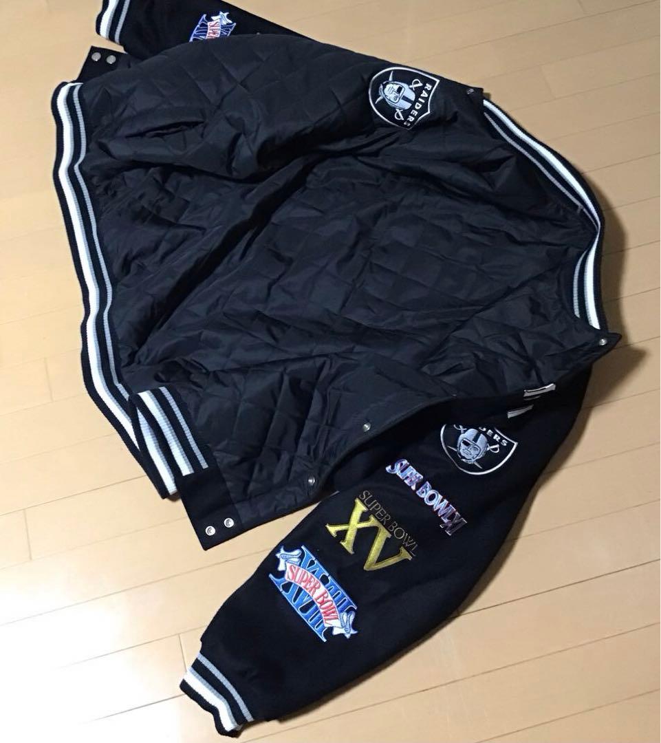 新品 NFL公式 ラスベガス レイダース 4XL リバーシブル スタジャン刺繍