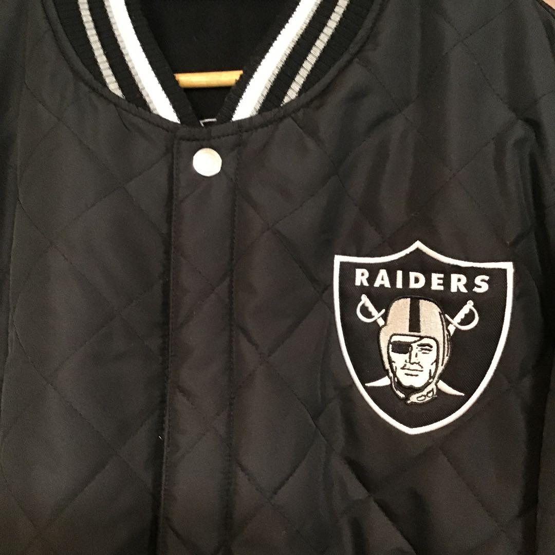 新品 NFL公式 ラスベガス レイダース 4XL リバーシブル スタジャン刺繍
