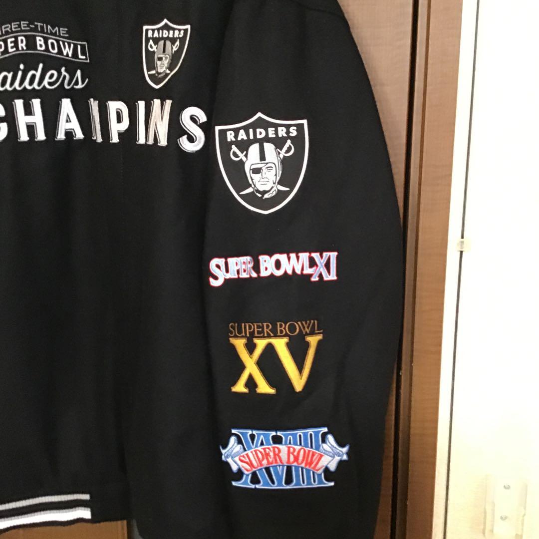 新品 NFL公式 ラスベガス レイダース 4XL リバーシブル スタジャン刺繍