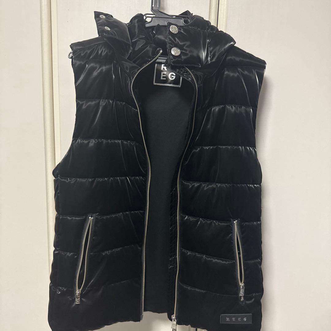 即完売 アダムスジャグラーフード付き ブラック ベスト L