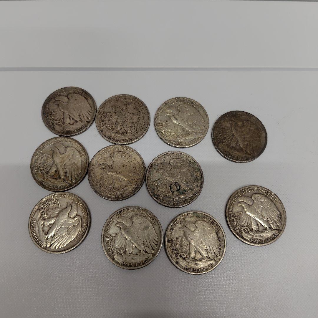 銀貨22枚セットリバティウォーキング ハーフダラー S刻印11枚&無刻印11枚