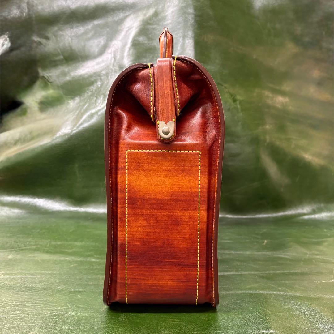 日本製牛革 ダレスバッグ 本革 レザーブリーフケース ビジネス 茶 ヴィンテージ