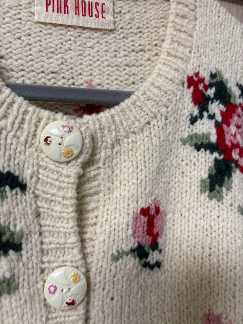 ピンクハウス　薔薇　カーディガン　アウター