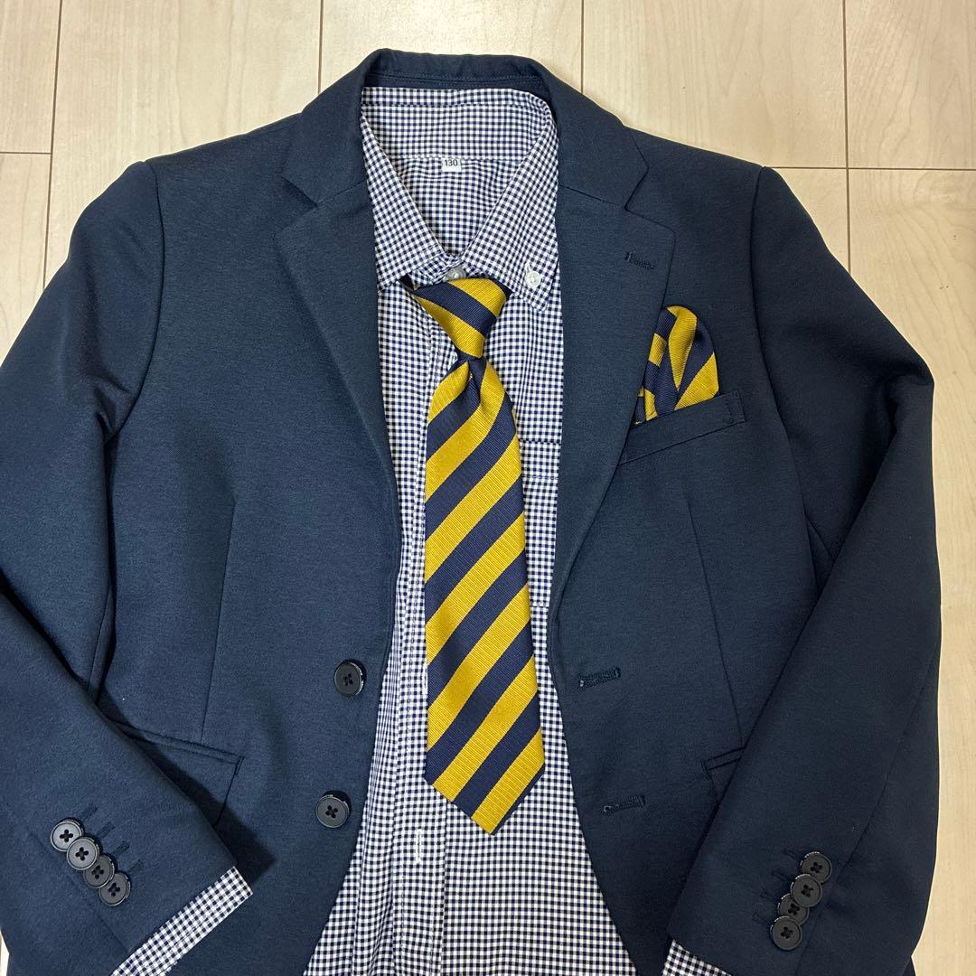 男の子 フォーマルスーツ　130 長ズボン　七五三　卒園式　入学式　シューズ